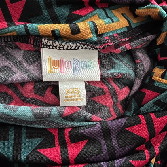 LULAROE maxi skirt high waisted multi abstract print XXS new without tags NWOT - Picture 3 of 5